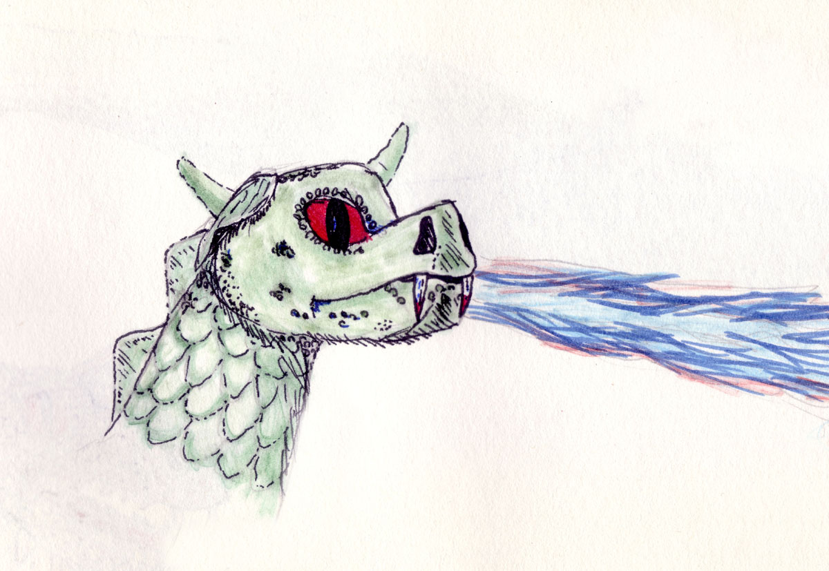 A baby dragon drawing