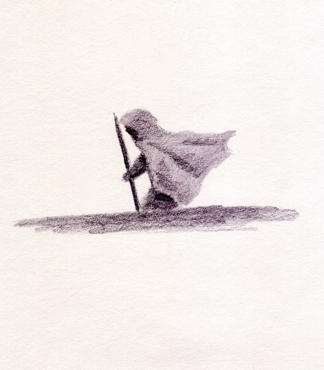 Drawing of a hero