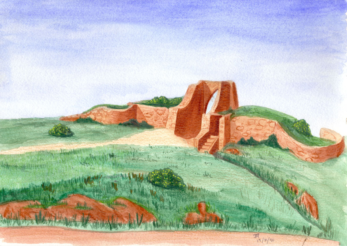 Painting of Gronez Castle in Jersey