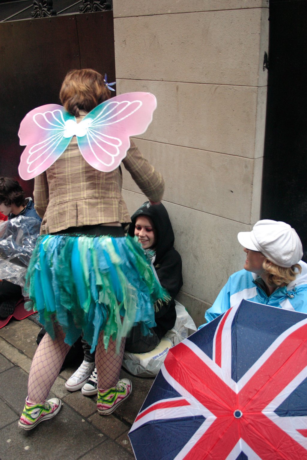 People queueing up for the Harry Potter book launch in London.