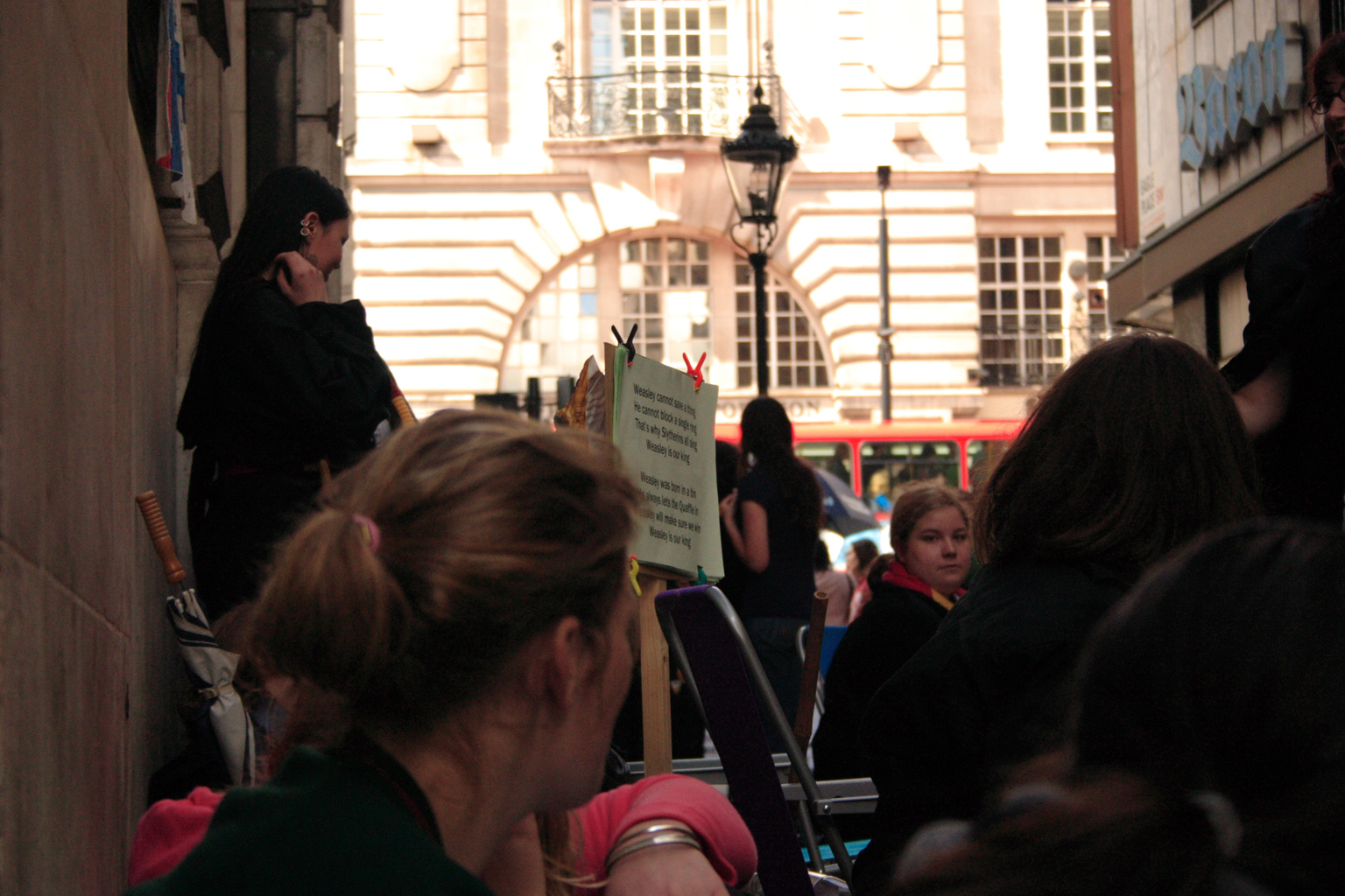 People queueing up for the Harry Potter book launch in London.