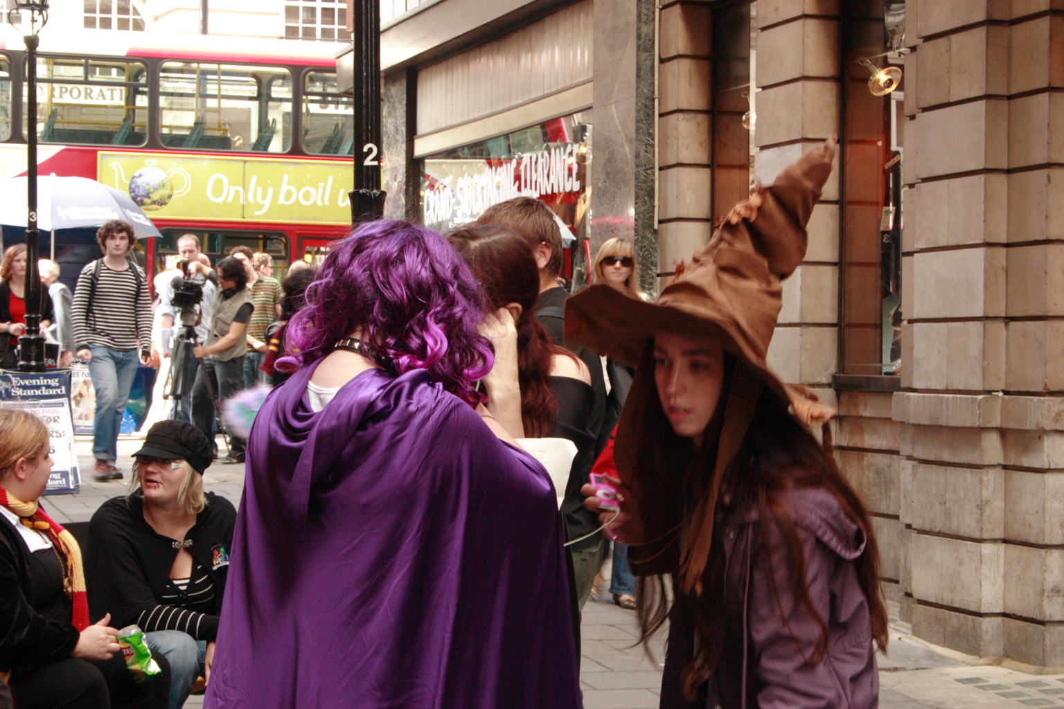 People queueing up for the Harry Potter book launch in London.