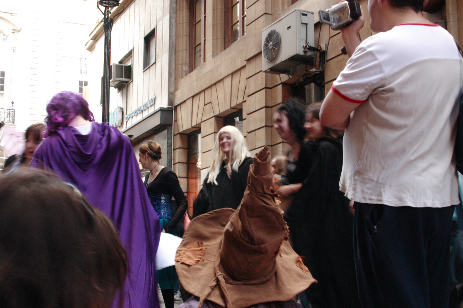 People queueing up for the Harry Potter book launch in London.