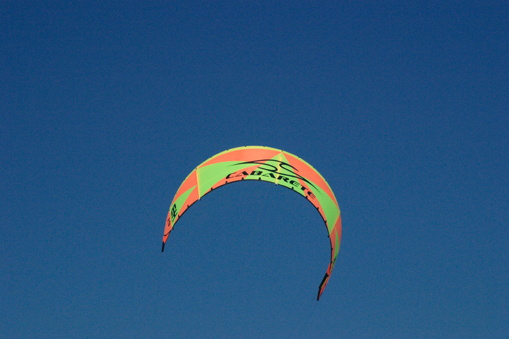Kite being used for kite boarding at Clacton-on-Sea.