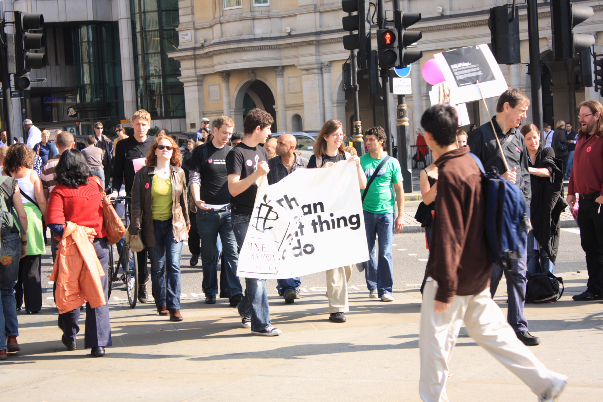 Protesters in Trafalgar Square