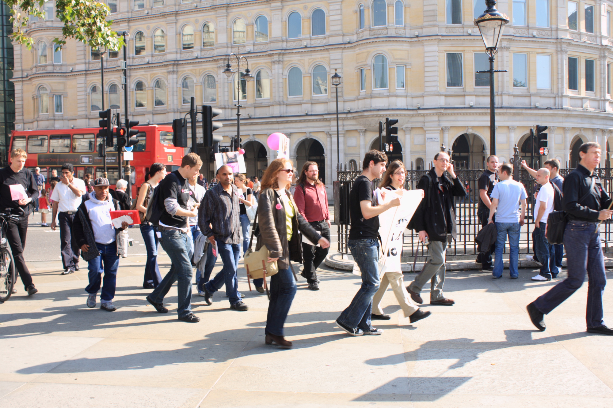 Protesters in Trafalgar Square