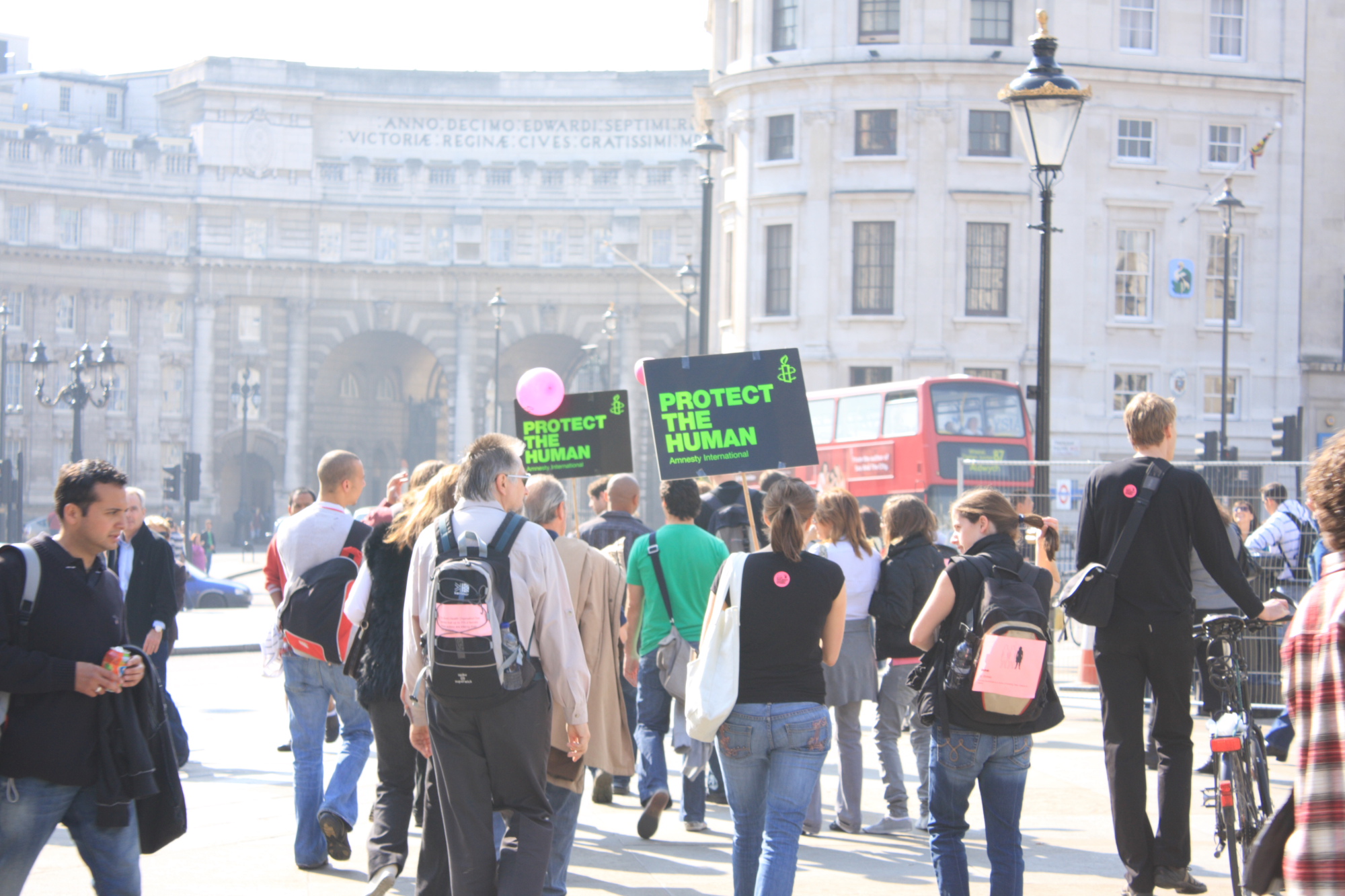 Protesters in Trafalgar Square