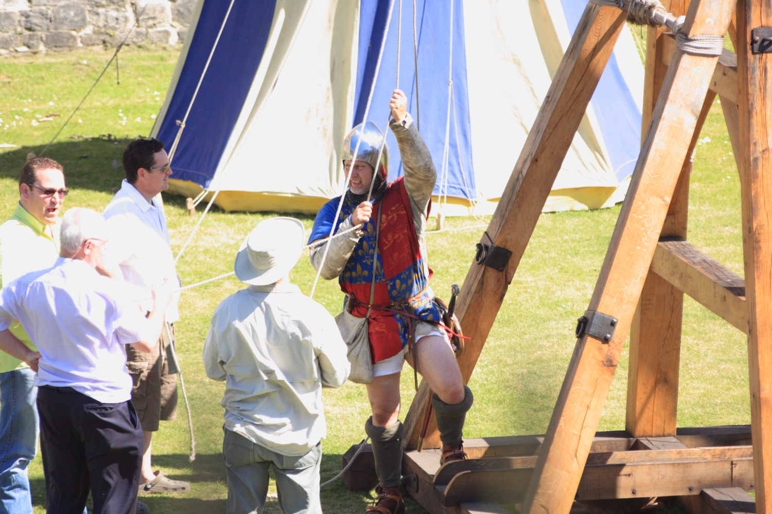 Siege warfare demonstration at the Tower of London