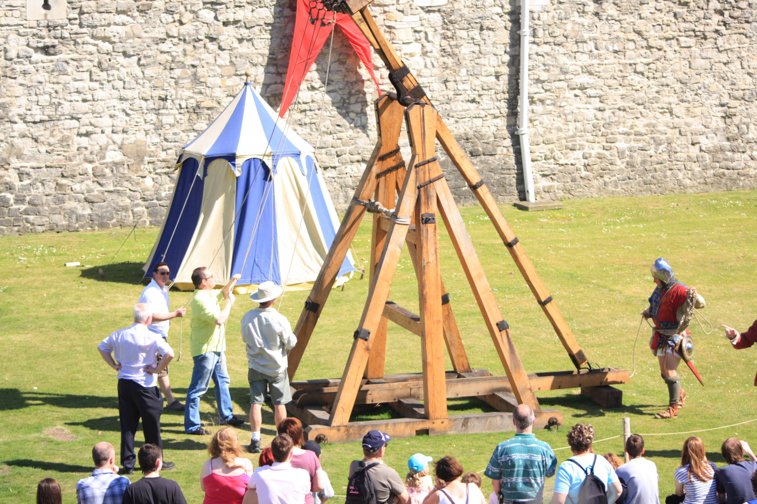 Siege Warfare demonstration at the Tower of London