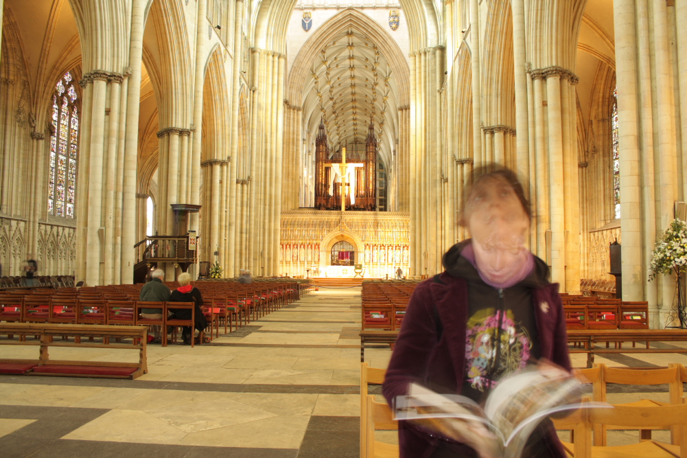 Anna inside York Minster Cathedral