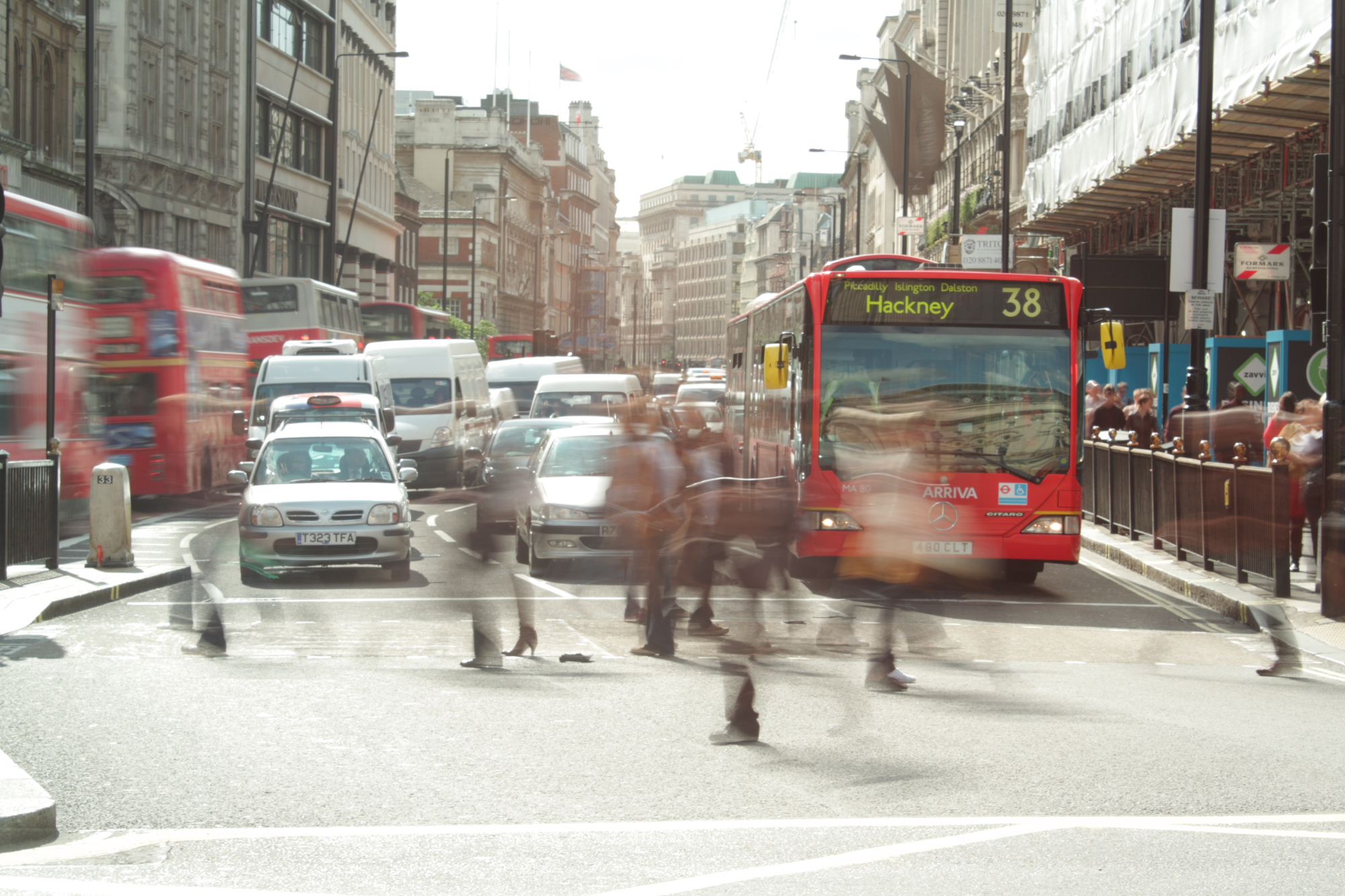 Ghosts crossing the road near Picadilly Circus