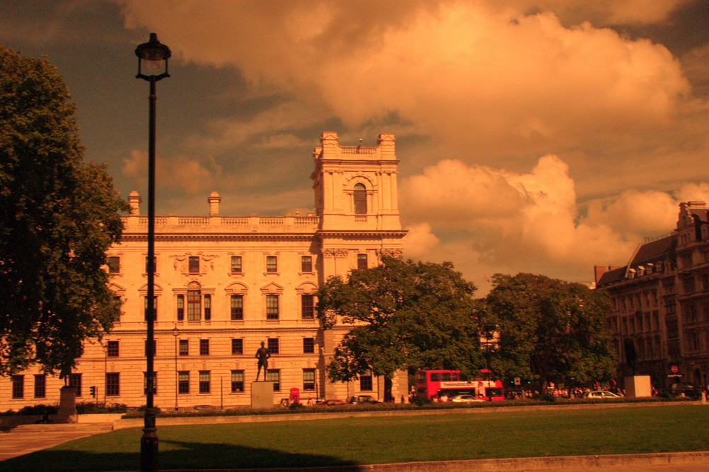 Government buildings on junction of Parliament Square and Whitehall.