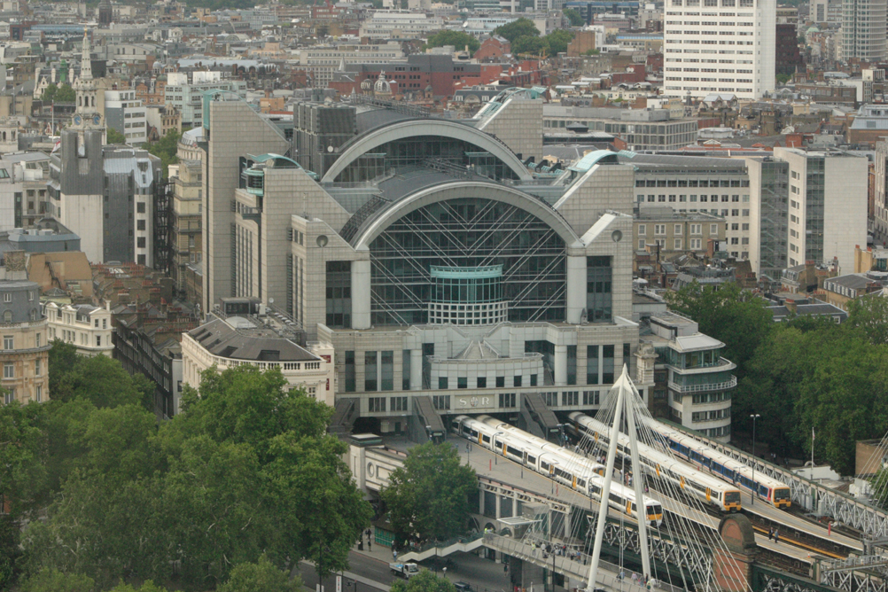 Charing Cross Station as viewed from the London Eye