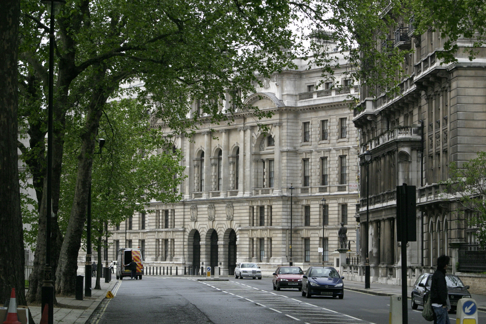 Buildings on Horse Guard Place as viewed from Victoria Embankment