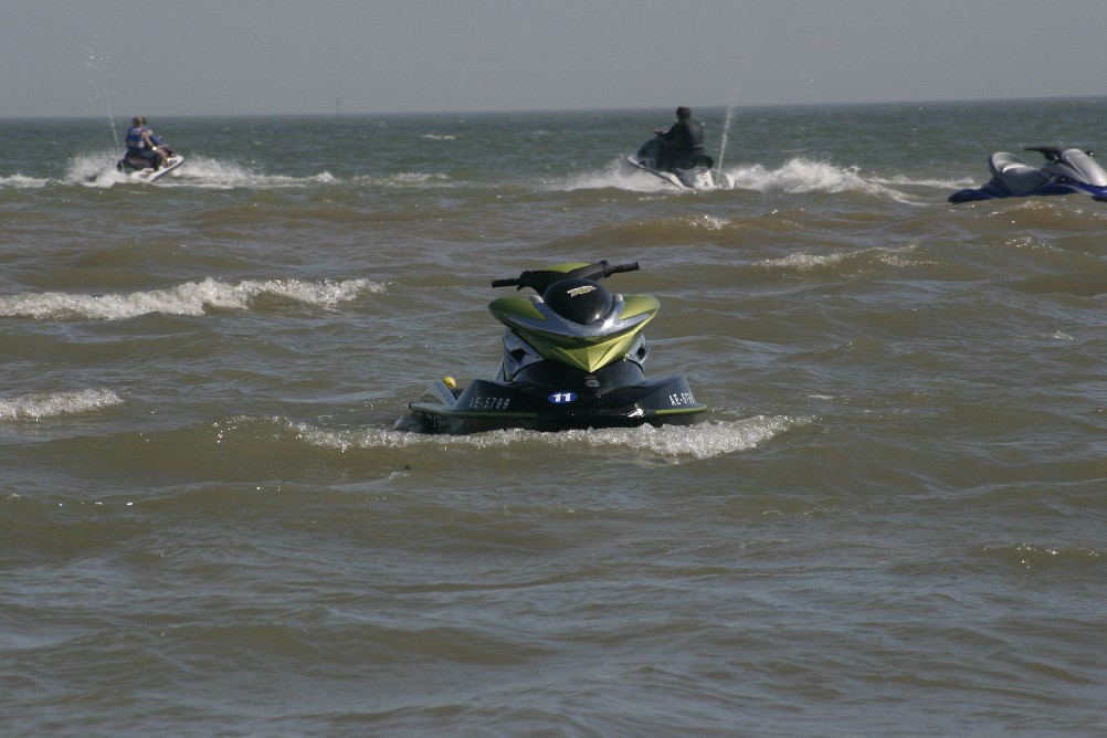 Jet skis on the water at Clacton-on-Sea