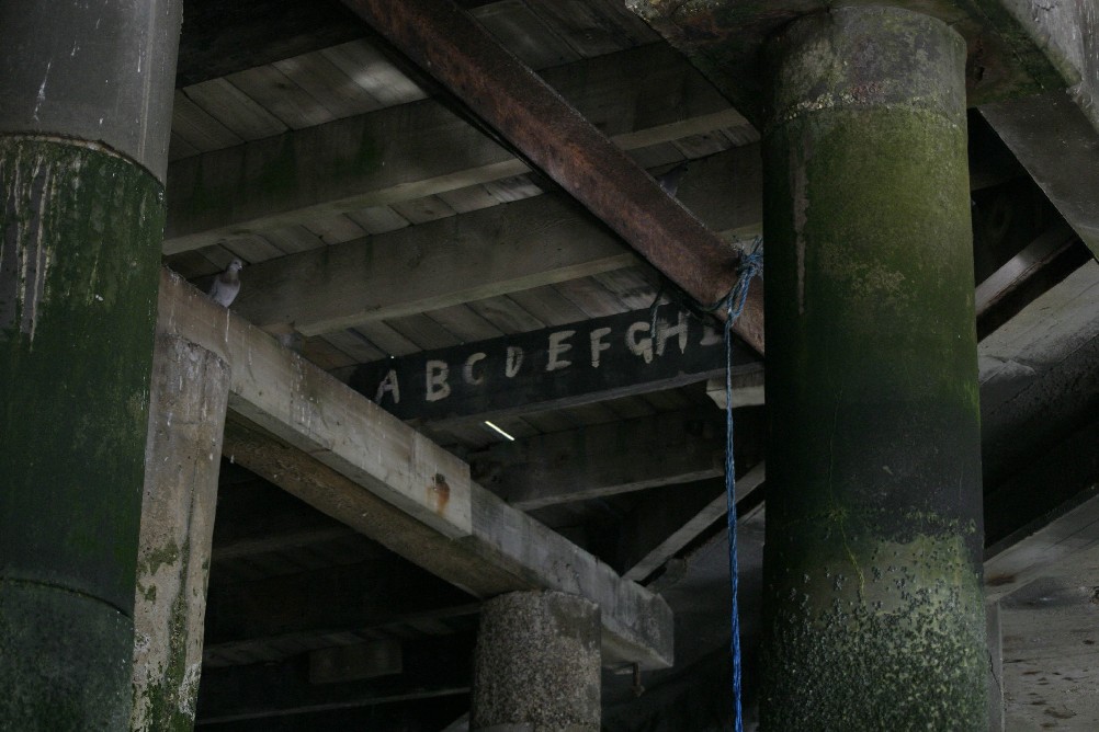 Under the pier at Clacton-on-Sea