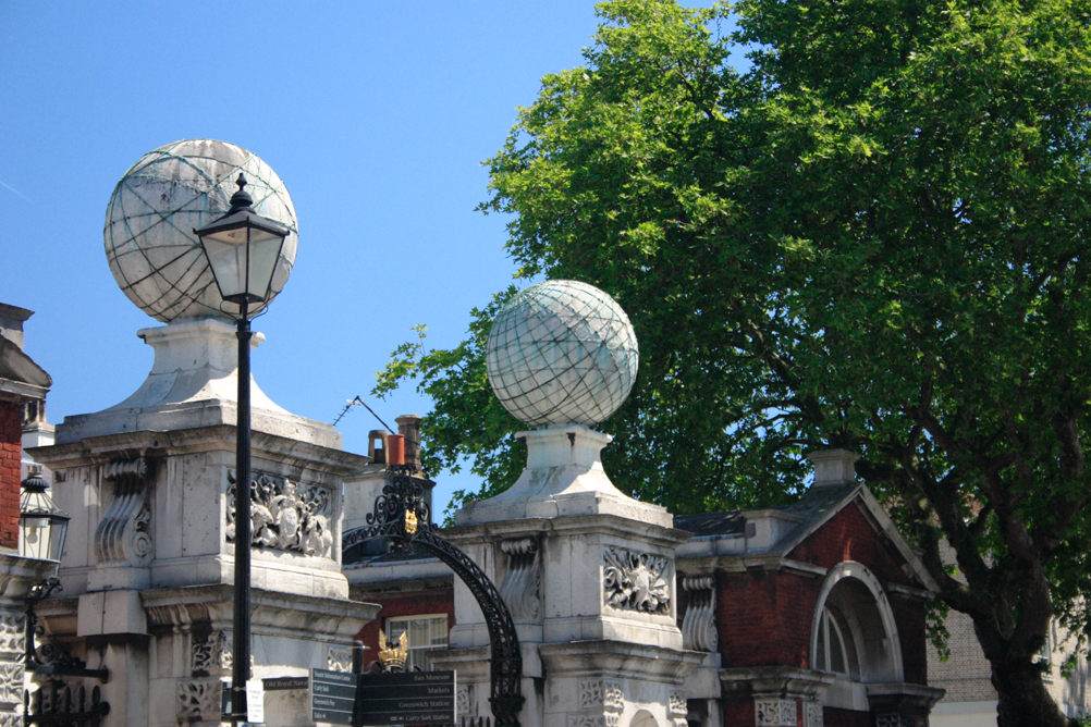 Entrance to the former Naval College at Greenwich - now part of the University.