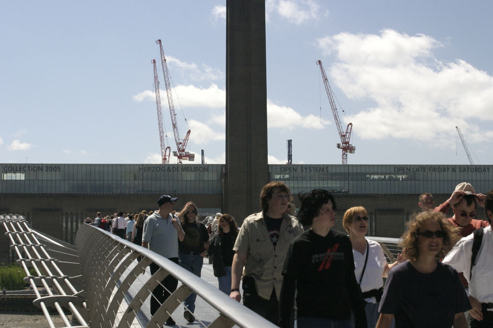 Tate Modern and Millennium Bridge.